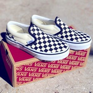 NIB Vans Kids Classic Slip-On Checkerboard